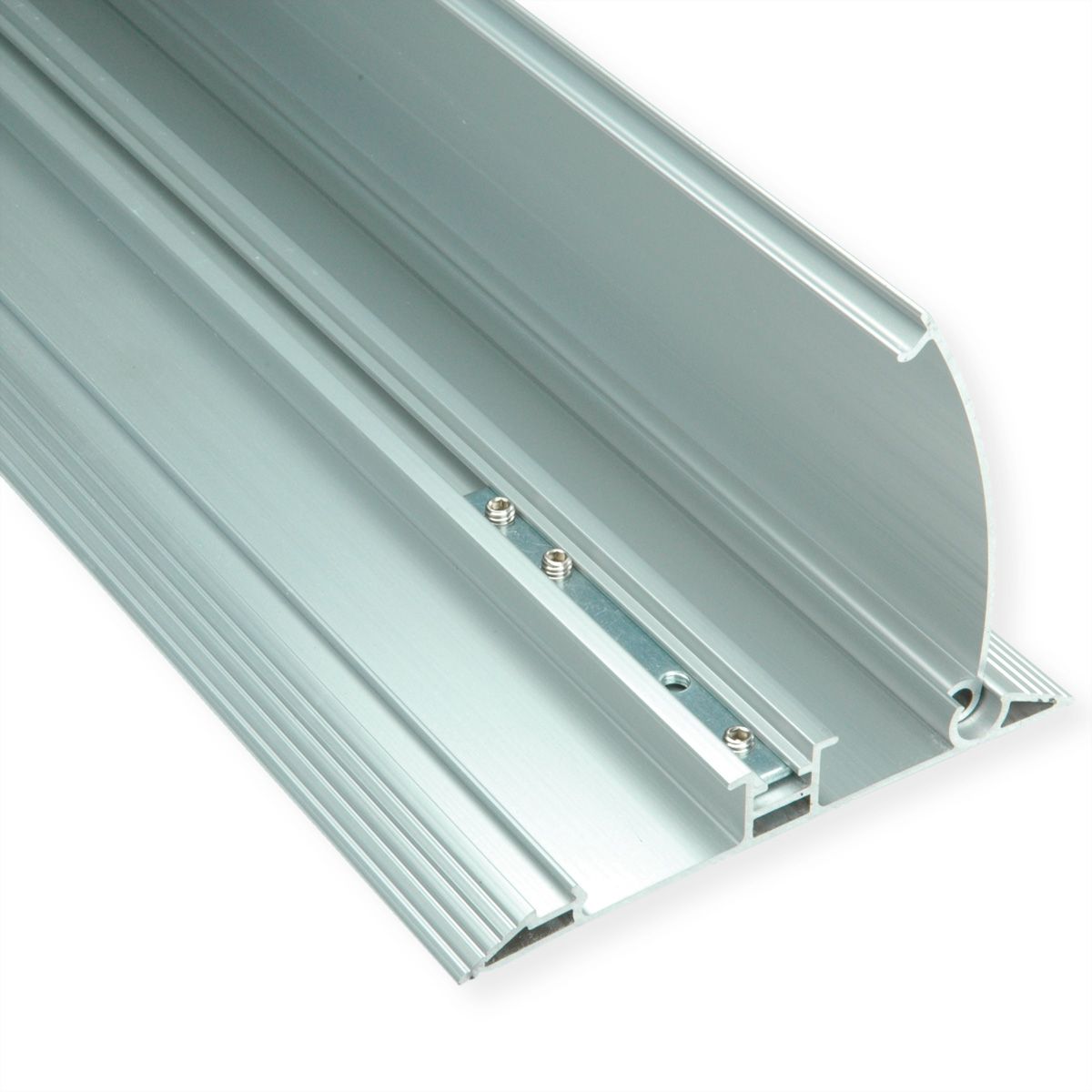 ROLINE 2-Channel Aluminum Floor Cable Cover, 139 x 22 mm, silver, 1.1 m
