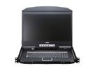 ATEN CL3716NX F 16-Port USB HDMI Single Rail WideScreen LCD KVM Console, FR-Layout