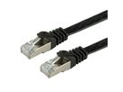 VALUE FTP Patch Cord, Cat.6 (Class E), extra-flat, black, 1 m