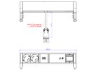 BACHMANN DESK2 ALU ZWART 2xbeschermend contact USB C, USB Lader 60W 1xABD 0,2m GST18