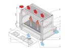 SCHROFF VME64x-systeem, 8 HE, 21 sleuven, open frame voeding