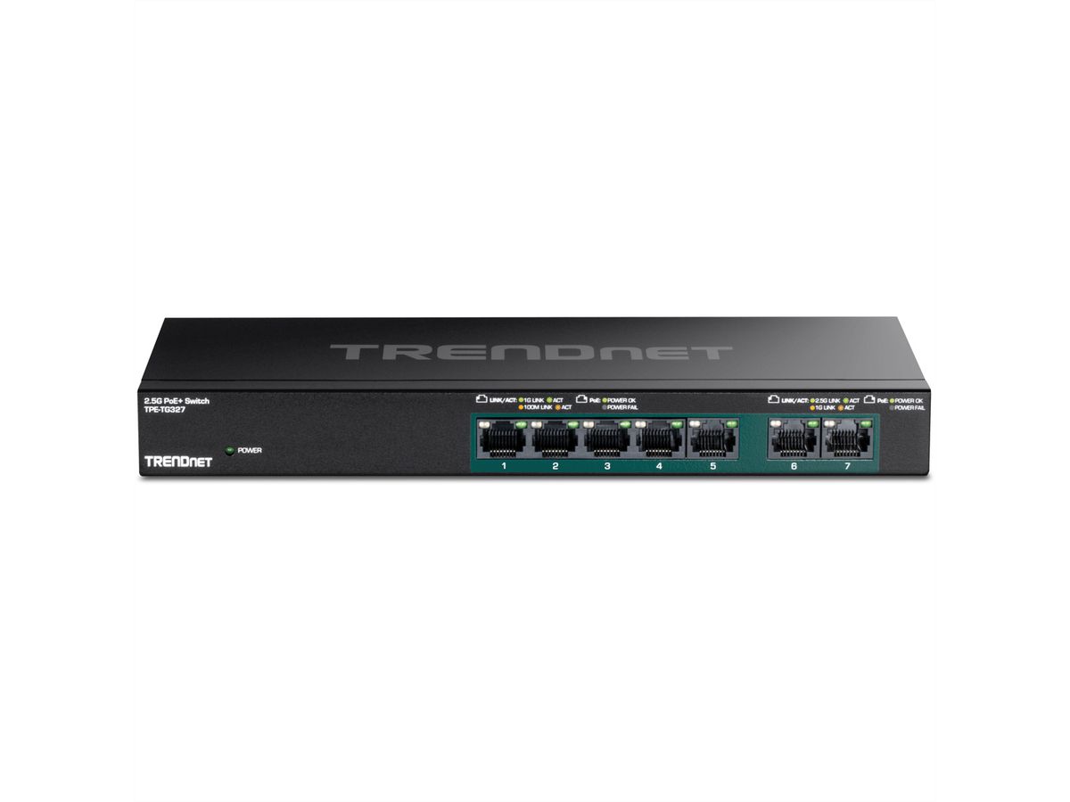 TRENDnet TPE-TG327 7-Poorts PoE+ Switch Multi-Gigabit