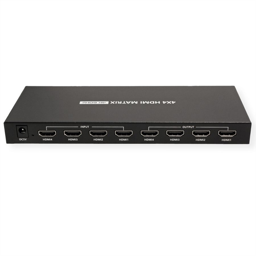 VALUE HDMI Matrix Switch, 4x4, 4K60Hz, with remote control