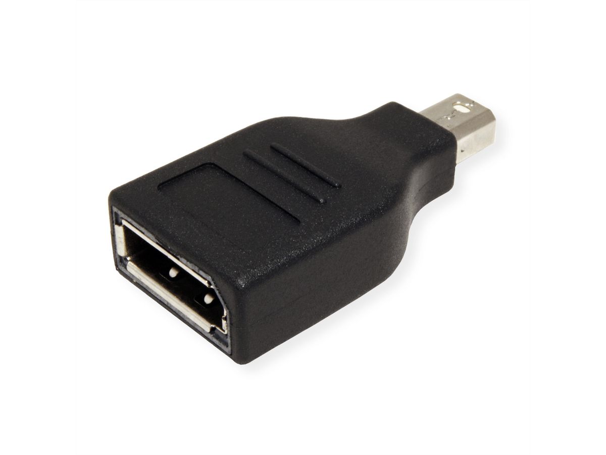 VALUE DisplayPort adapter, Mini DP Male - DP Female