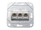 METZ CONNECT C6Amodul 3 Port 180° AP-Dose, reinweiß RAL9010