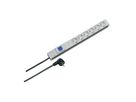 SCHROFF contactdoosstrook, SCHUKO/UTE, lokale aanduiding, 6 x SCHUKO/UTE stopcontacten