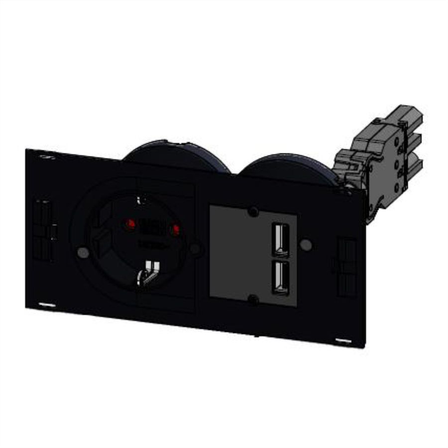 BACHMANN DUE Set 1xDUE CEE7/7+USB
