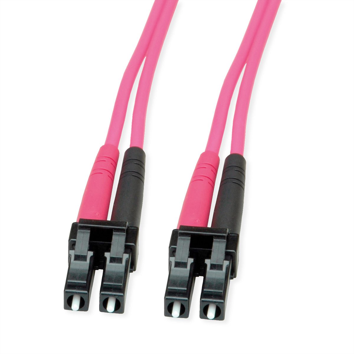 Glasvezel patchkabel TELEGÄRTNER 2x G50/125 OM4, 1x LC Duplex - 1x LC Duplex, violet, 10 m