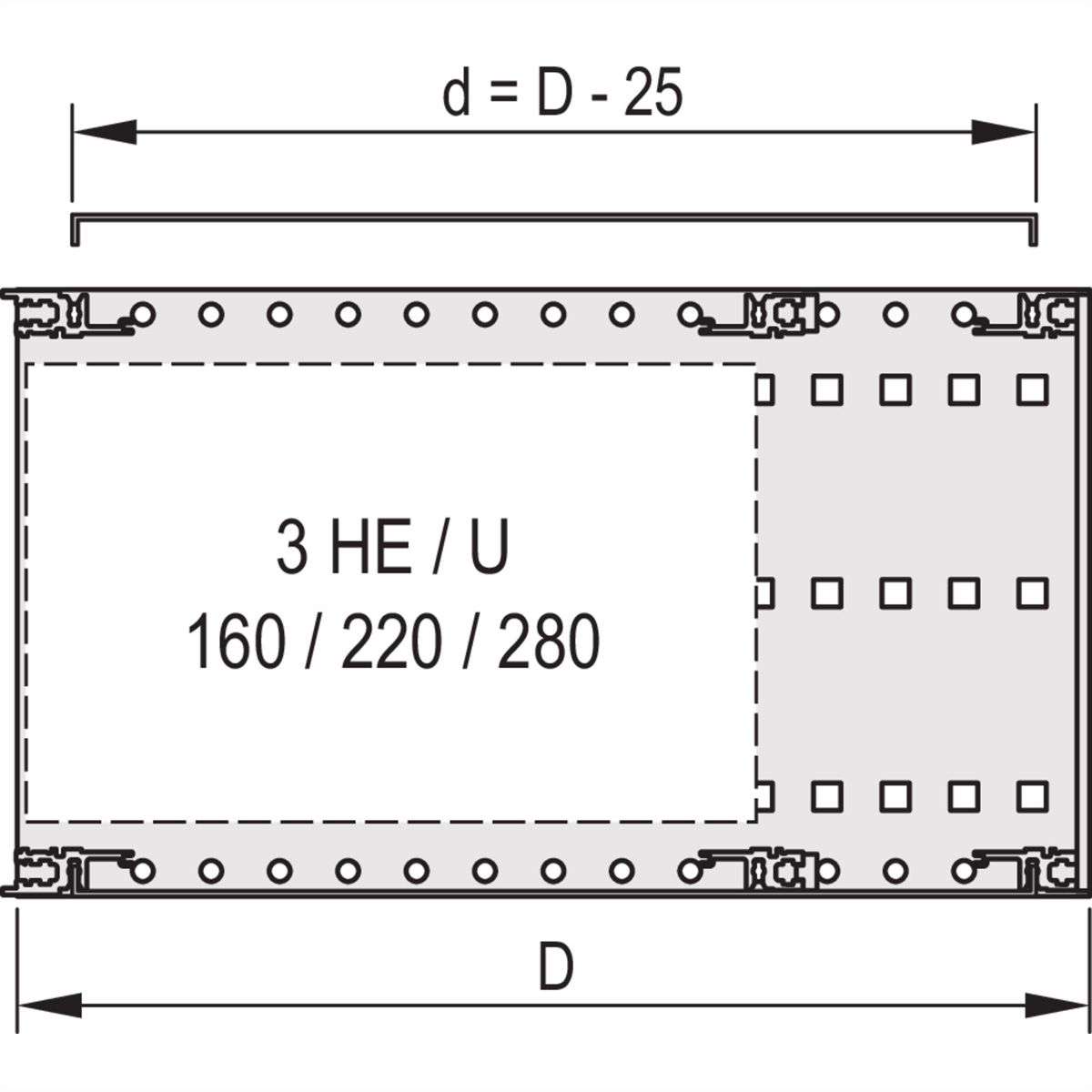 SCHROFF EuropacPRO Afdekplaat, universeel, 42 pk, 295 mm