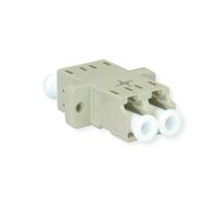 TELEGÄRTNER  LC/APC Duplex adaptor, multimode, cramic sleeve, plastic housing, beige, Z77