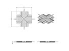DATAFLEX Addit cable protector, cross-connection 472, silver