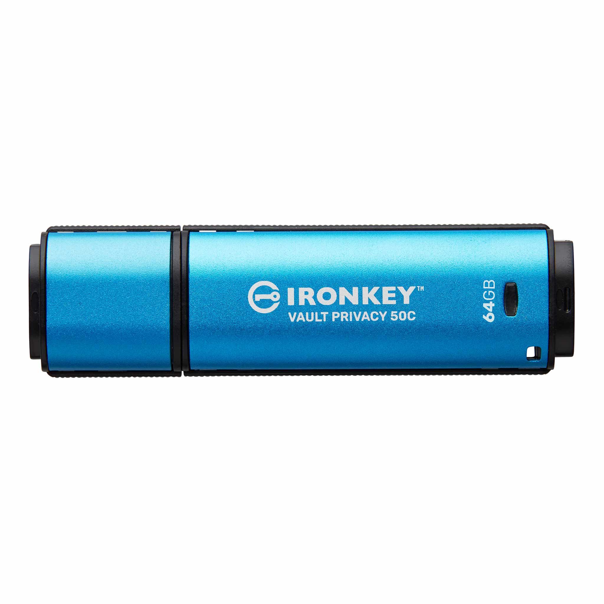 Kingston Technology IronKey VP50 USB flash drive 64 GB USB Type-C 3.2 Gen 1 (3.1 Gen 1) Zwart, Blauw