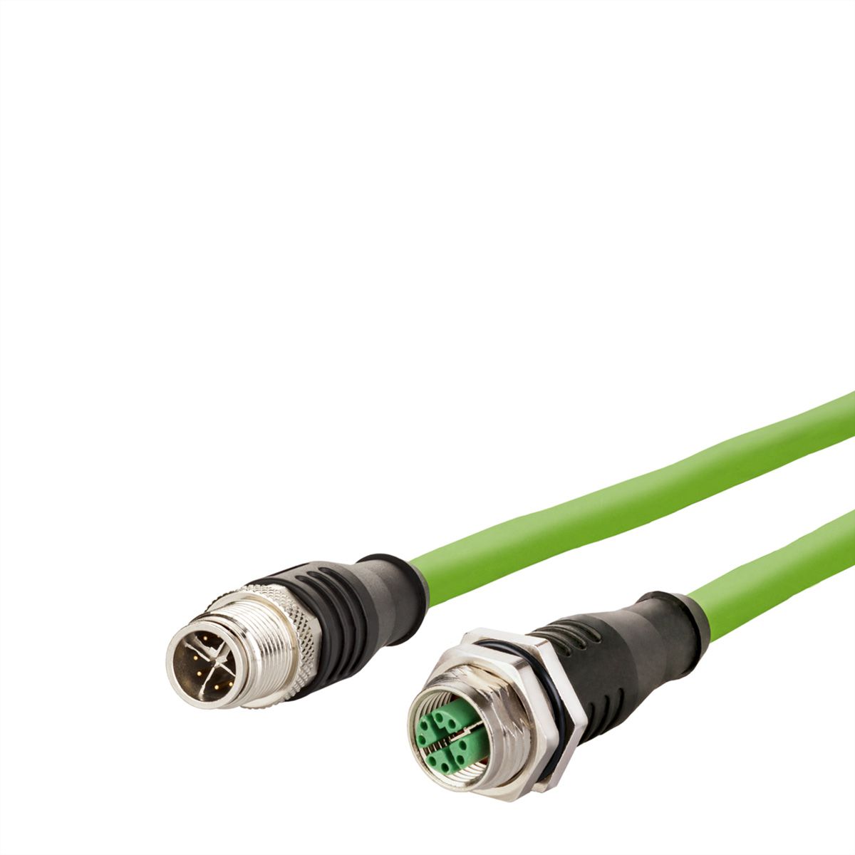 METZ CONNECT Verbindungsleitung M12 BU-M12 ST, 8-pol X-kodiert, gerade-gerade, 1 m