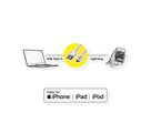 ROLINE Lightning naar USB 2.0 kabel voor iPhone, iPod, iPad, wit, 1 m
