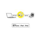 ROLINE Lightning naar USB 2.0 kabel voor iPhone, iPod, iPad, wit, 0,15 m