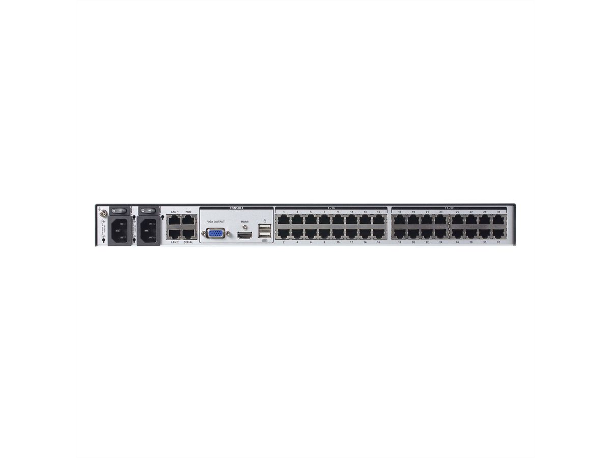 ATEN KN8032VB 32-Port Multi Interface Cat 5 KVM over IP Switch, 1 Local 8 Remote Access