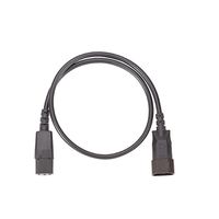 BACHMANN verlengkabel H05VV-F 3G1,0 mm², Lengte: 0,75 m, C13/C14 zwart