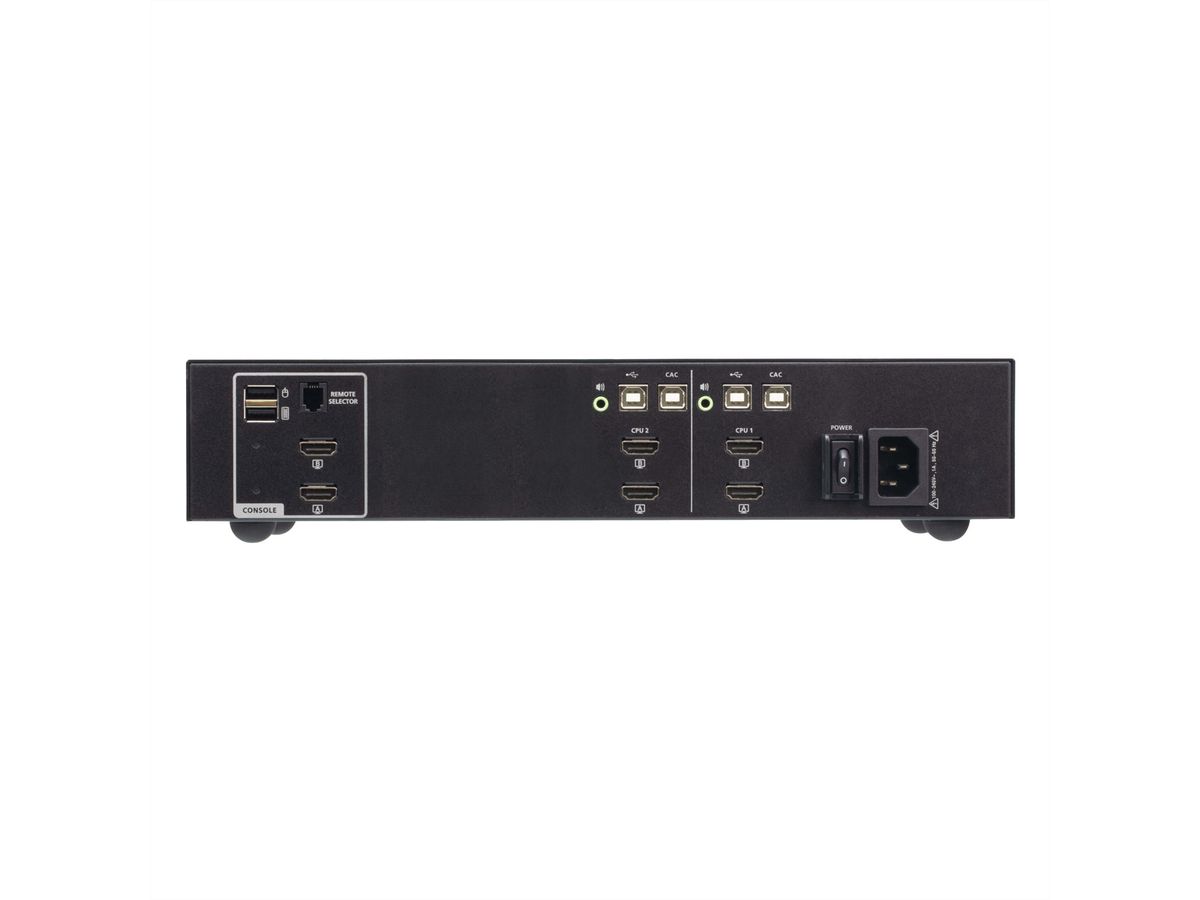 ATEN CS1142H4C 2-poorts 4K HDMI Dual Display Secure KVM, met kaartlezer PSD PP V4.0 conform