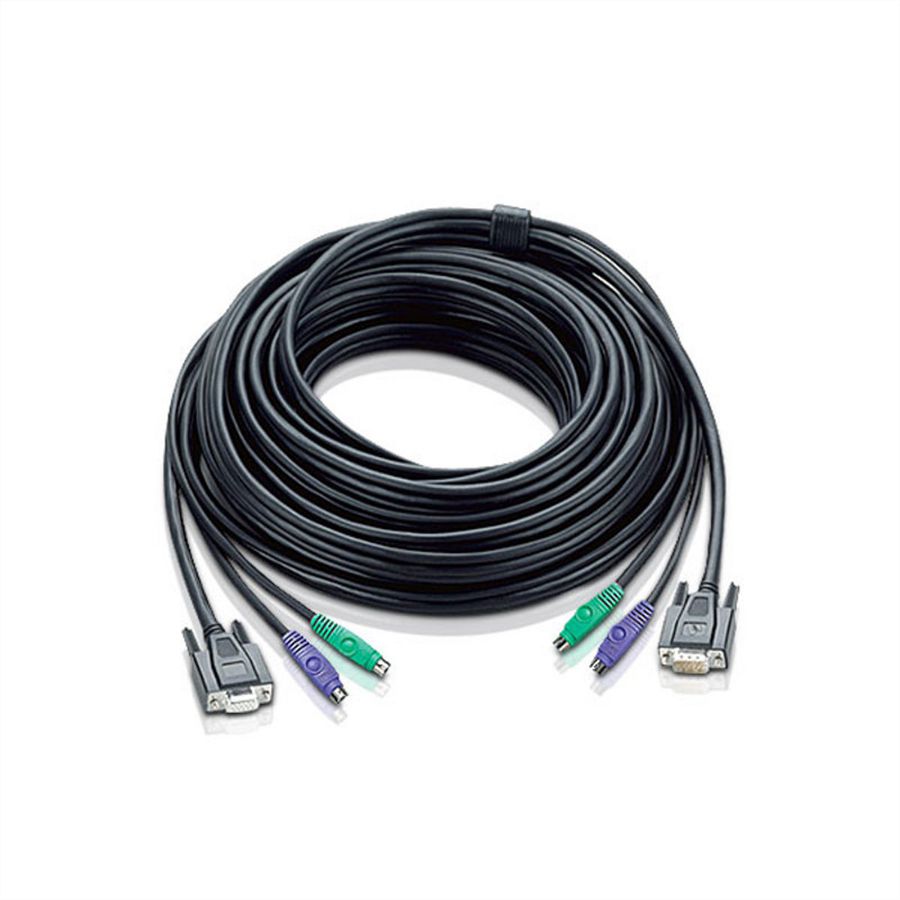 ATEN 2L-1010P/C KVM VGA Anschlusskabel, schwarz, 10 m