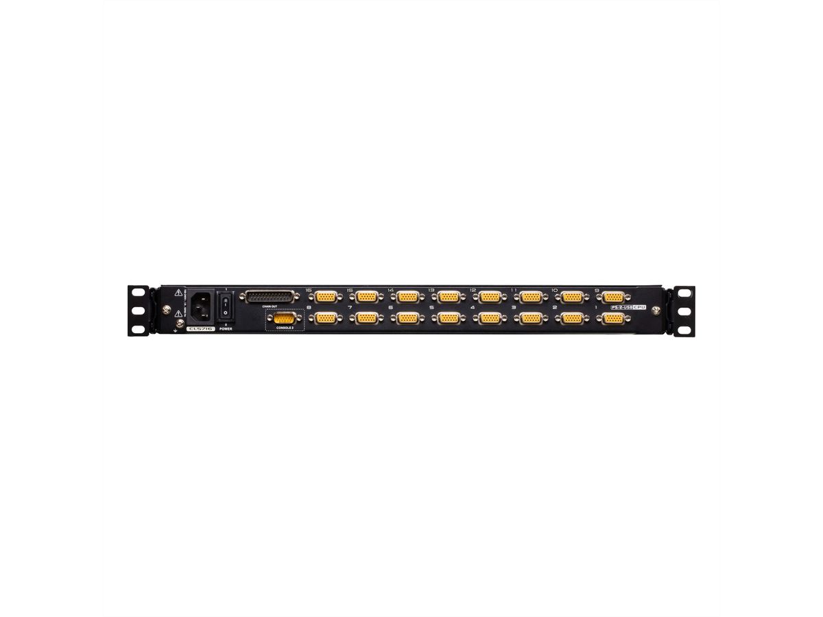 ATEN CL5716MW 43cm wide LCD KVM Switch, USB-PS/2,VGA, 16 Port, ES-Layout
