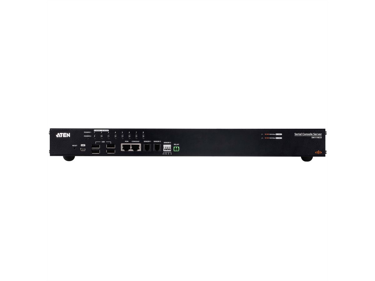 ATEN SN1116CO 16-Port Serieller Konsolen Server mit Dual Power