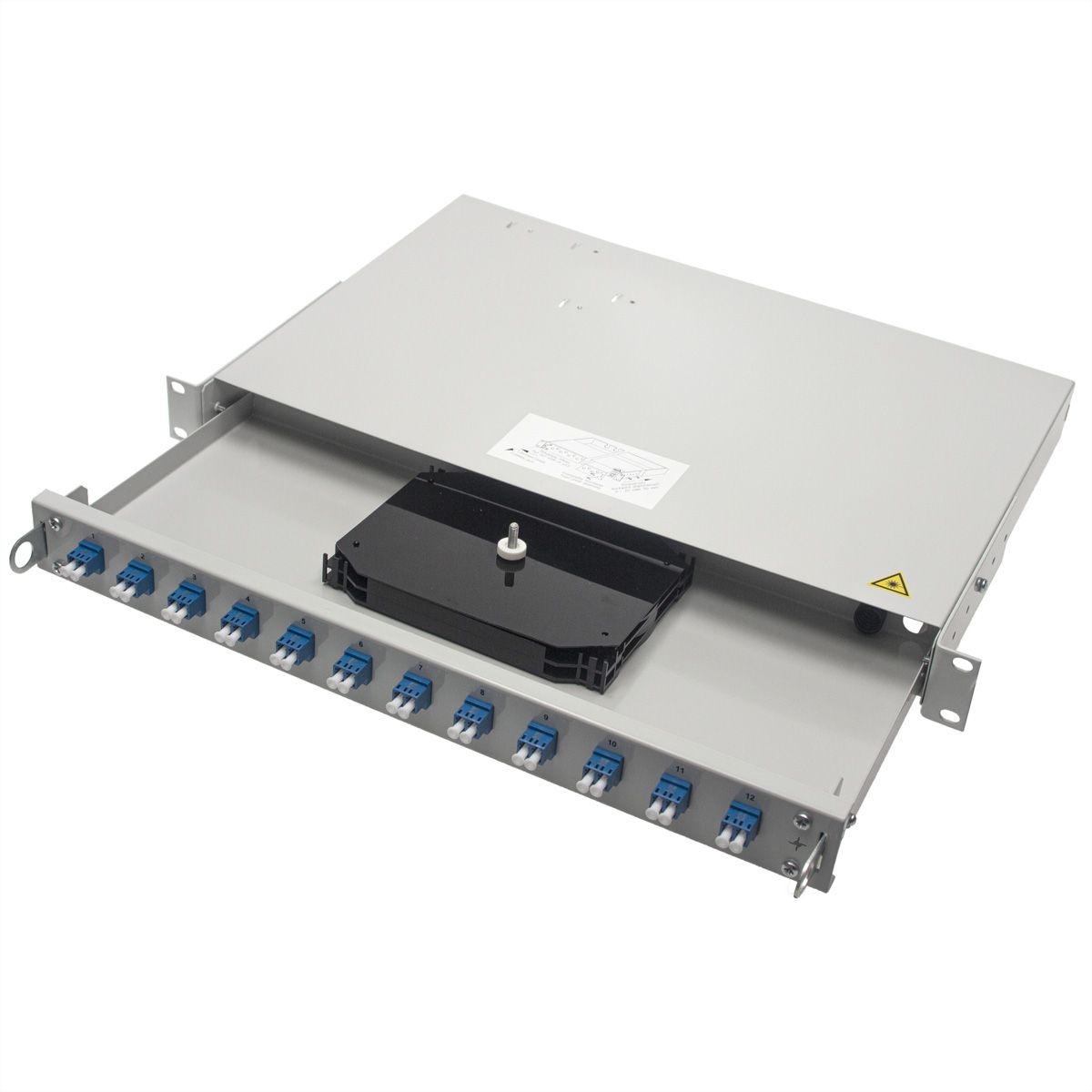TELEGÄRTNER 19" FO Patch Panel PRO-V 1U, PROFI V, 24xLC-D adaptor