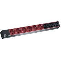 BACHMANN IT PDU ALU 1U 6x earthing contact 3x C19, supply cable with C20 plug, black