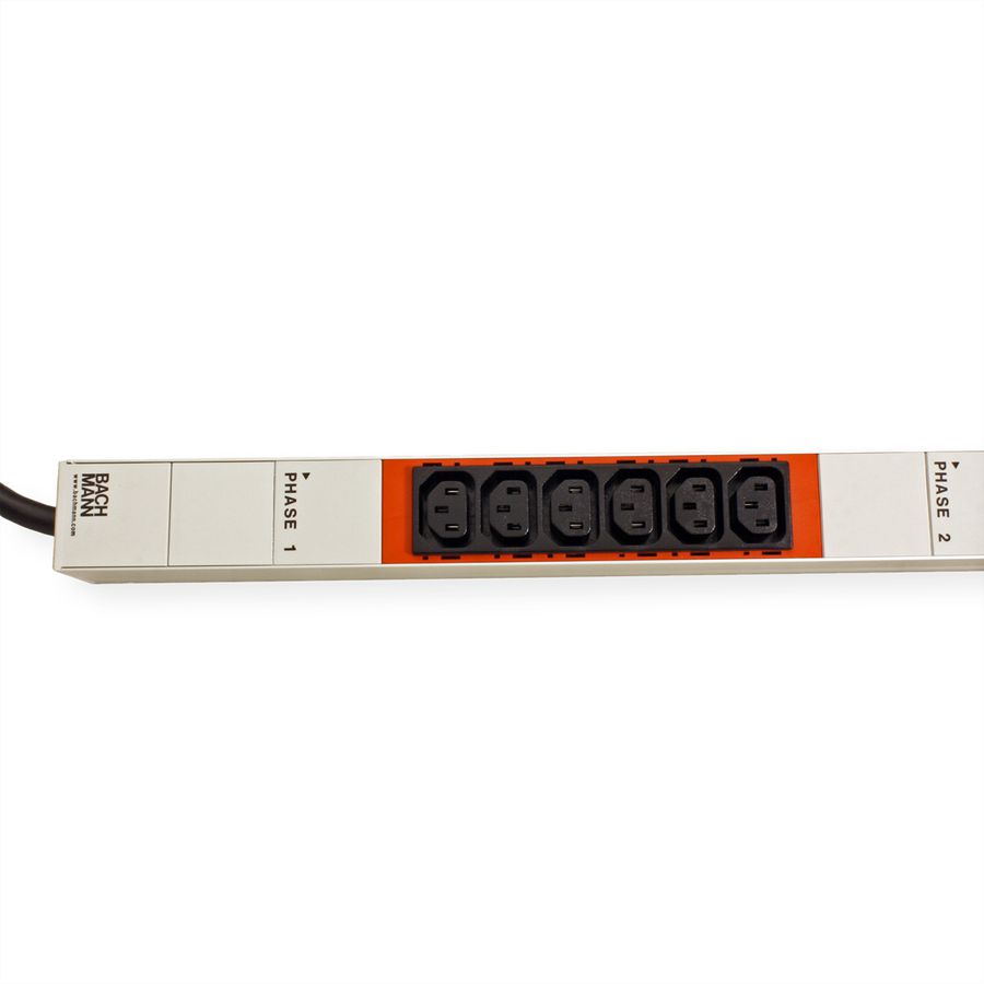BACHMANN IT PDU ALU 1U 18x C13, connector plug CEE 3L+N+PE 16A