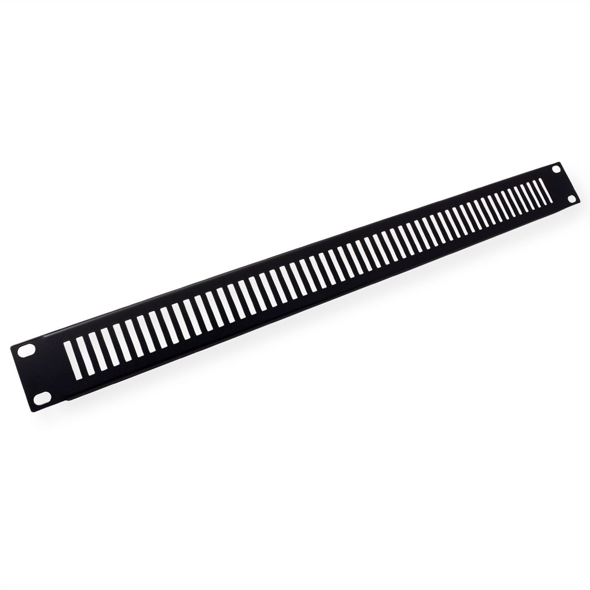 19” Rack Front Ventilation Panel, 1U, Metal, black