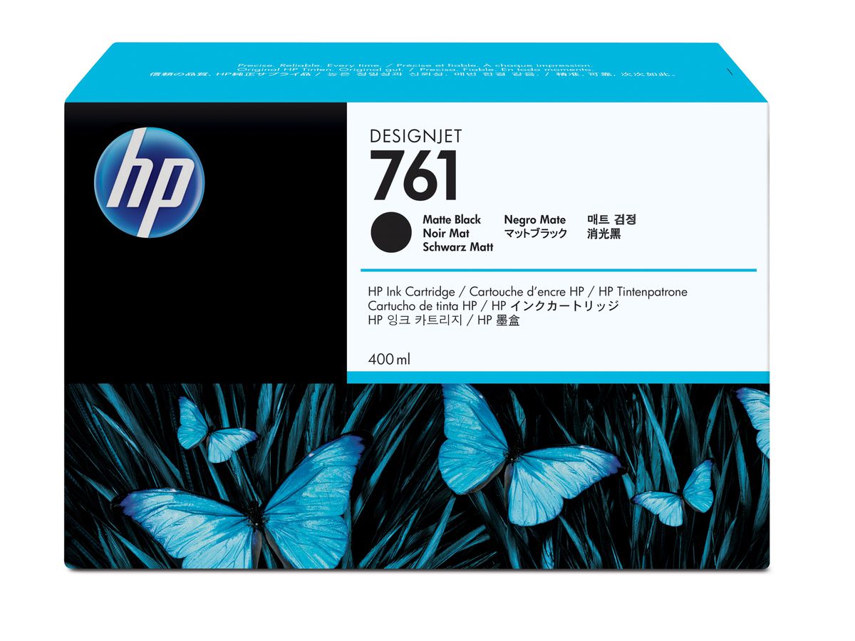 HP 761 matzwarte DesignJet inktcartridge, 400 ml