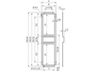 SCHROFF Frame Insteekeenheid Achterpaneel, uitsparing voor meerdere aansluitingen, 6 HE, 28 PK