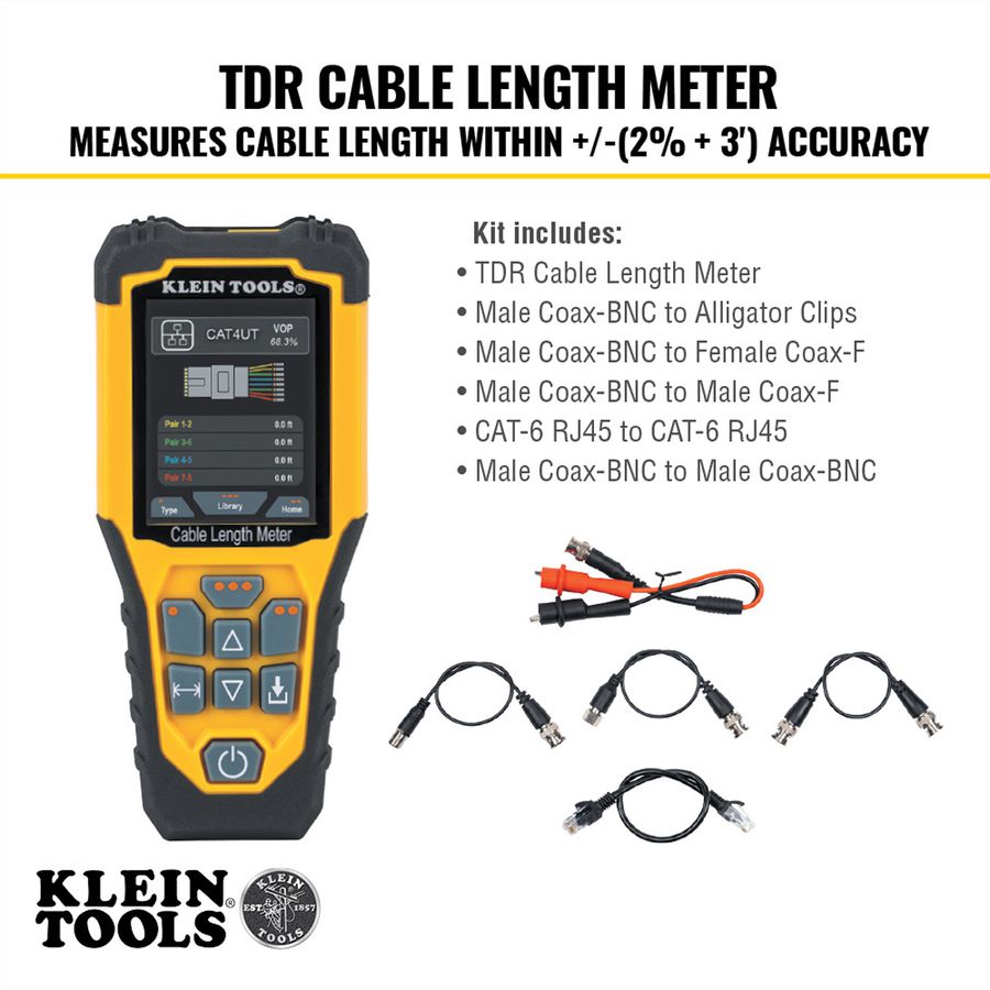 KLEIN TOOLS 501-915 TDR Cable Length Meter
