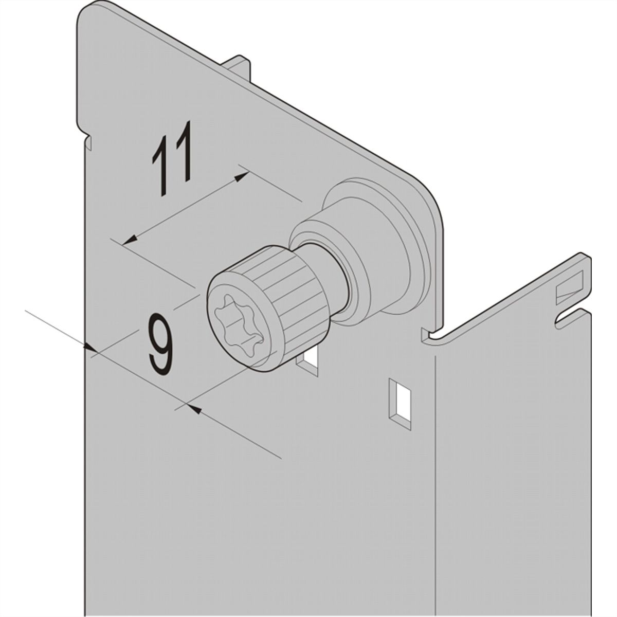 SCHROFF Bevestigingsschroef voor frontpaneel MTCA.4