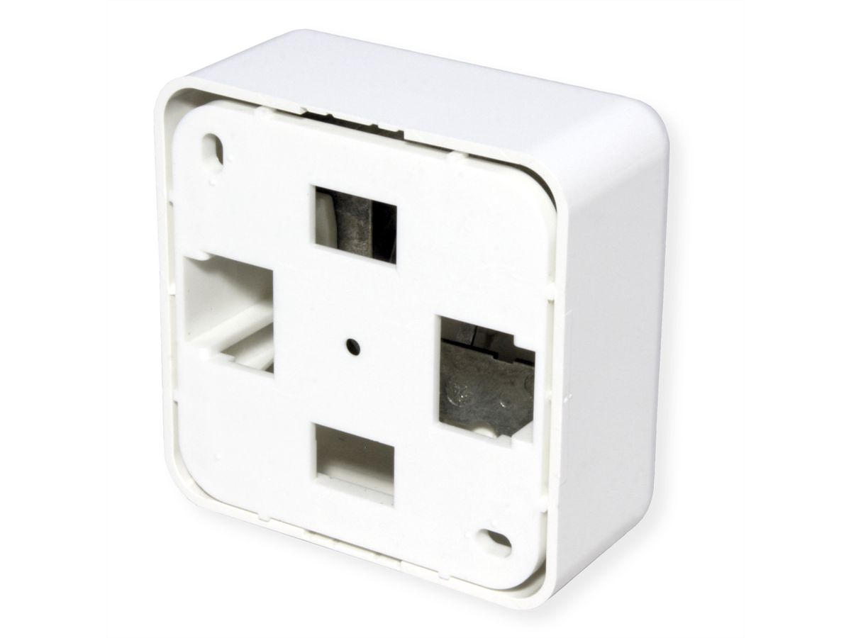 Opbouwdoos Modulehouder zuiver wit, 2-voudig