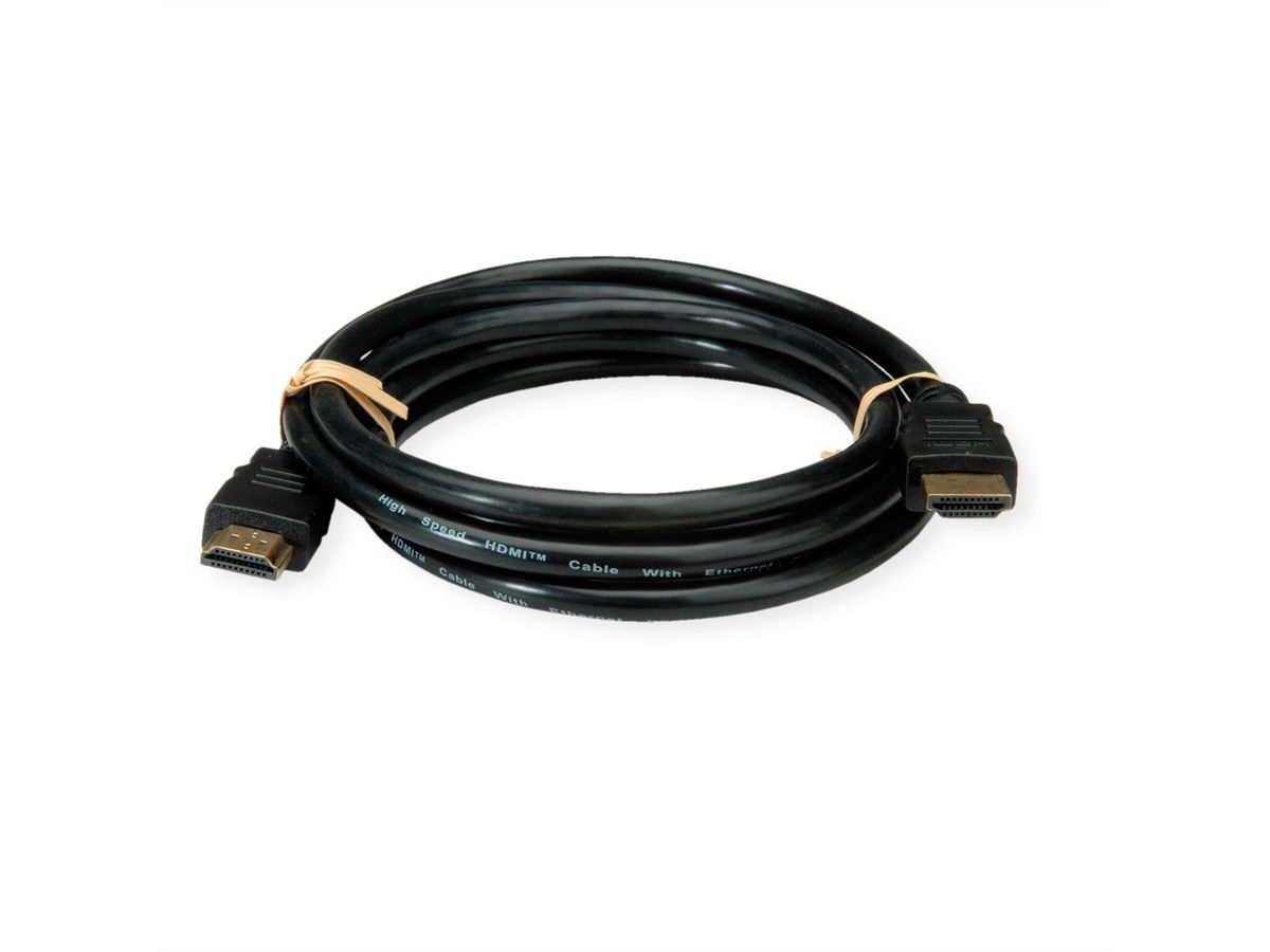 ROLINE RM 8K HDMI Ultra HD-kabel met ethernet, Male/Male, zwart, 1 m
