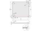 SCHROFF HF-frame type insteekmodule voorpaneel, ombouw afscherming met stalen pakking, 3 HE, 21 HE
