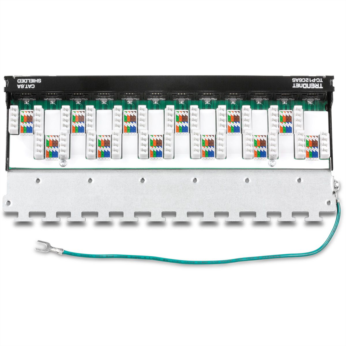TRENDnet TC-P12C6AS Patch Panel, 12-port Cat6a geschirmt Für Wandmontage