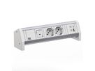 BACHMANN DESK 2xP40 1xUSB A/C 22W 1xSwitch GST18 RAL9010