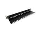 ROLINE 19-inch cable entry, with brush strip 1U black