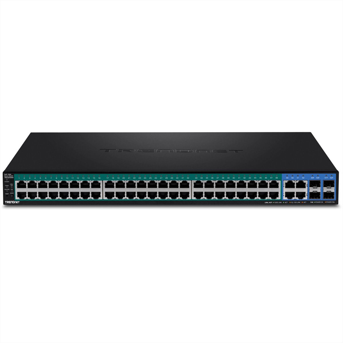 TRENDnet TPE-5240WS Gigabit Ethernet (10/100/1000) , Power Over Ethernet (PoE) Ondersteuning 1HE zwarte netwerkswitch