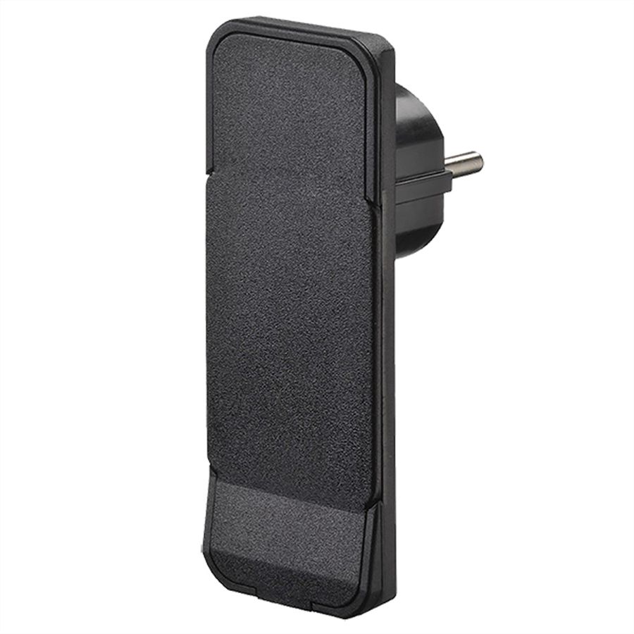 BACHMANN Flat Plug CEE7/7 black, Reconnectable, without cable