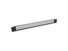 VALUE 19" Perforated Ventilation Mesh Panel, Snap-in, 1U, Metal, black