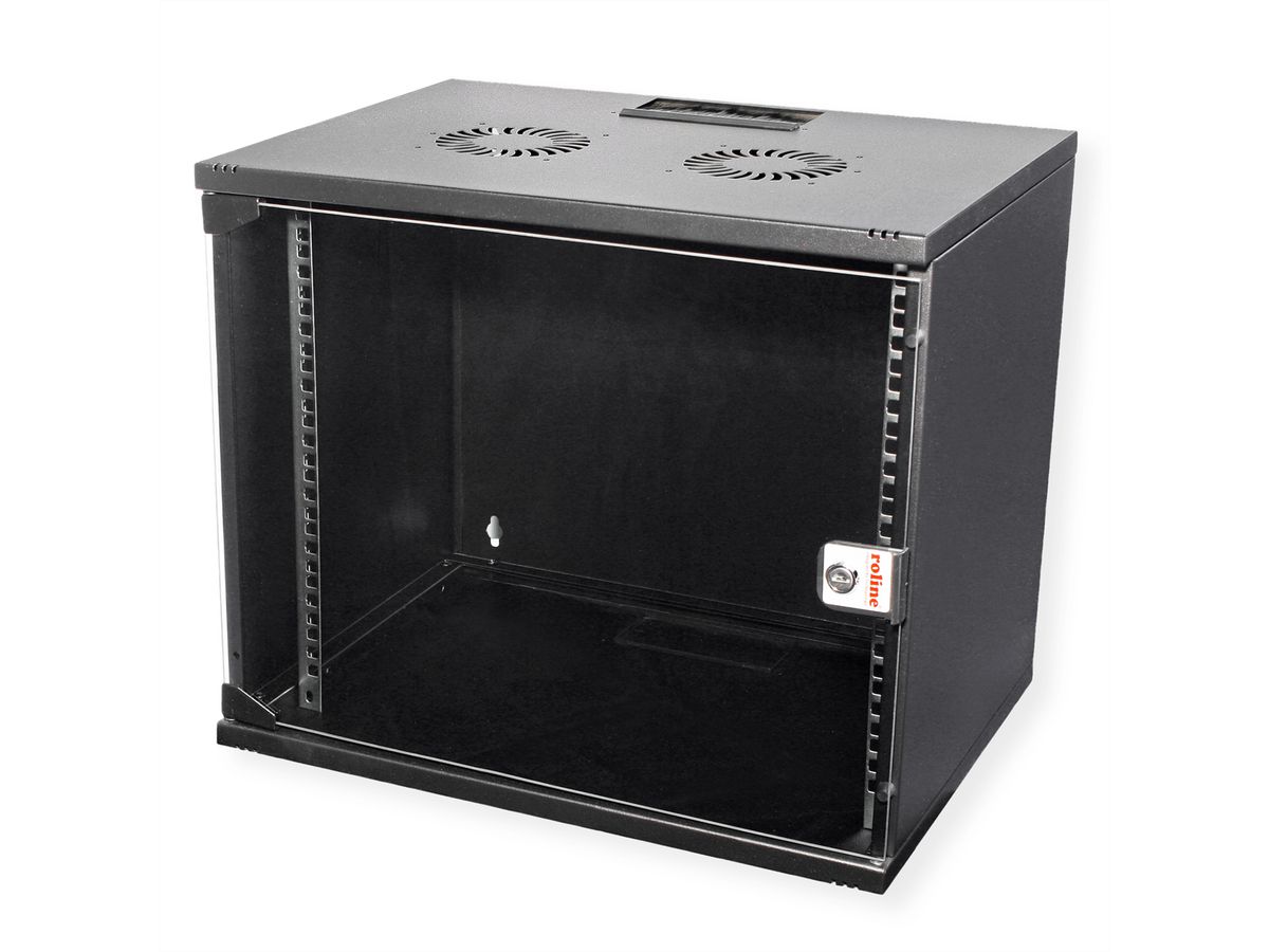 ROLINE 19-inch wandbehuizing Basic 9 U , 540x400 BxD Bouwpakket zwart
