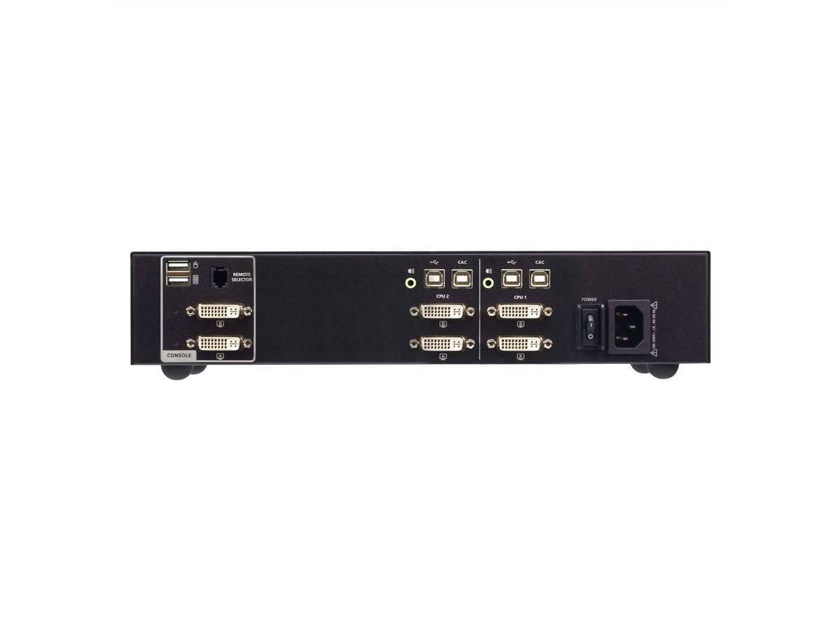 ATEN CS1142D4C 2-Port USB 4K DVI Secure KVM mit Card Reader