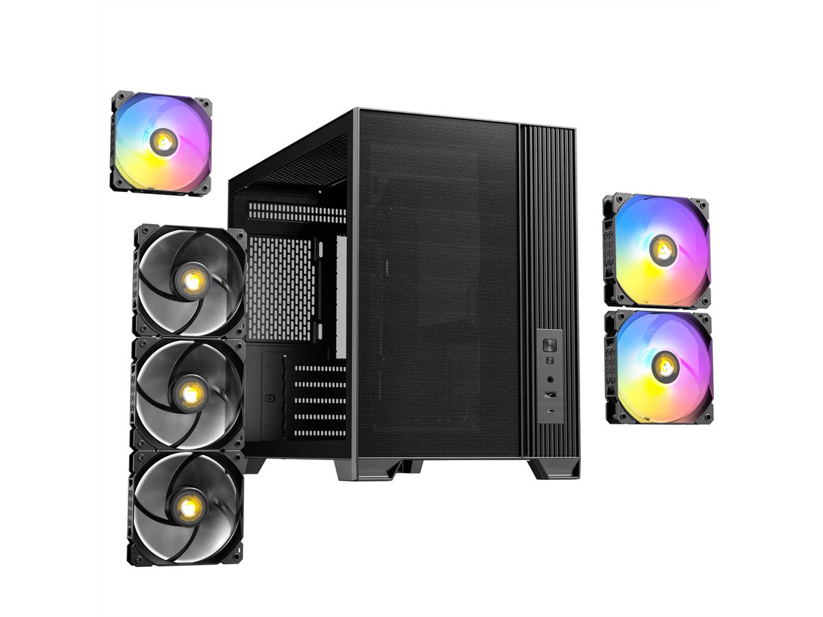 ANTEC FLUX M ATX/Micro-ATX/ITX Midi Tower PC case, black