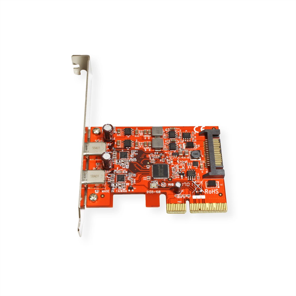 ROLINE PCI-Express-Kaart, USB 3.2 Gen 2, 2x USB-C