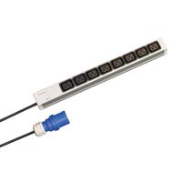 SCHROFF Socket Strip, IEC C19, 16 A, IEC 60309 Plug, 8x IEC C19, 19"