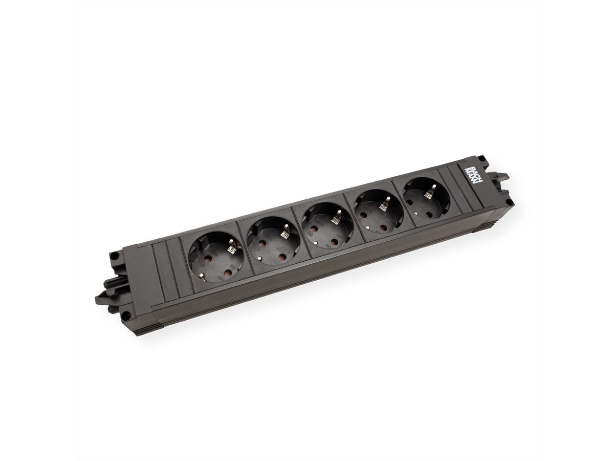 BACHMANN STEP BASE 5x earthing contact, black