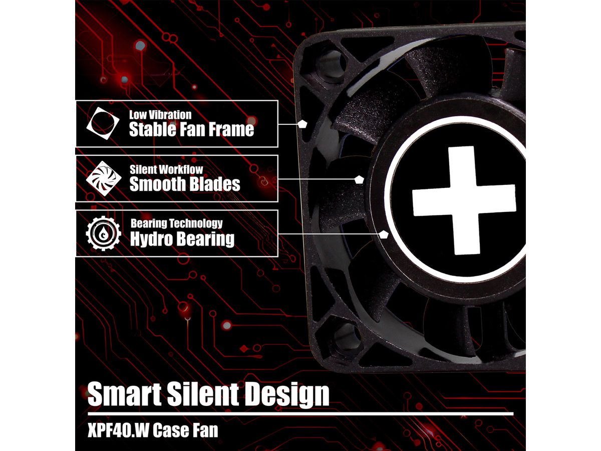 Xilence XPF40.W 40mm Case Fan, 3PIN, White Box