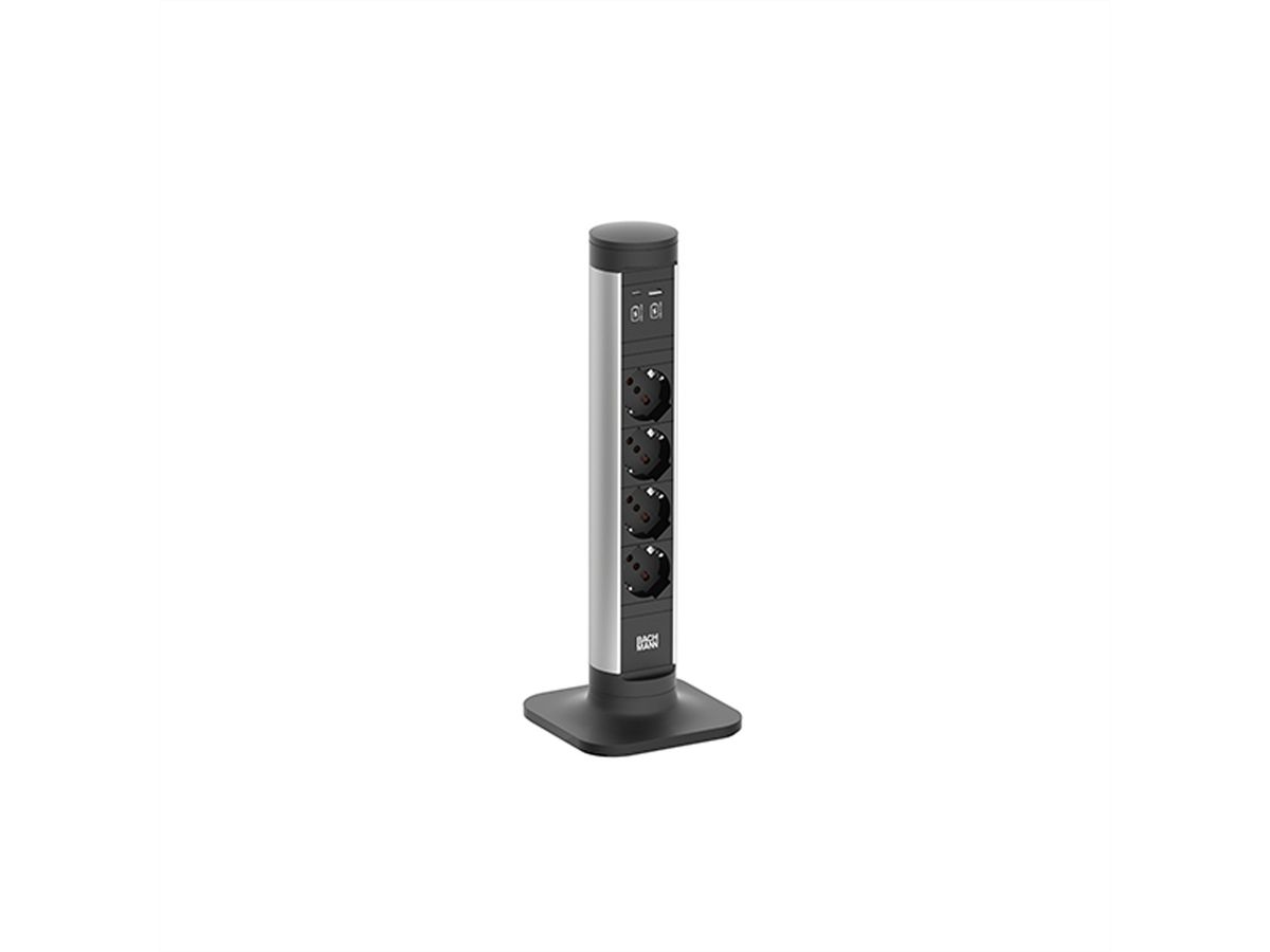 BACHMANN CYCLE Pole S 4xP40 1xUSB A/C 22W 2,5m ITA